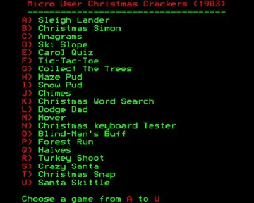 Christmas Crackers (19xx)(Micro User) screen shot title